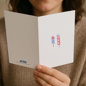 Kit de cartões minimalistas em aquarela para o 4 de julho, impressões originais em aquarela para o dia da independência, arte para o 4 de julho, kits de cartões comemorativos para o 4 de julho