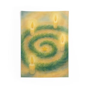 Advent Spiral Indoor Wall Tapestries, waldorf classroom decorations for festivals, steiner school decorations for year 2, homeschool decor