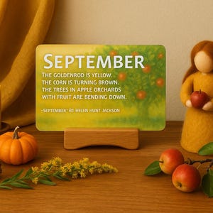 Waldorf Seasonal Verse Cards by Month, digital cards, homeschool Steiner, Waldorf teacher cards, seasonal table decorations, waldorf home