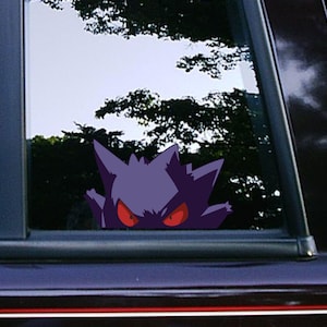 Scary Ghost Peeker Peeking Sticker Car Decals Console Decal Classic Stickers Cartoon Waterproof Weatherproof Laptop Macbook Console Decals