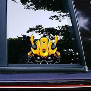 Bumble Bee New School Peeker Peeking Stickers Car Decals Waterproof Weatherproof Vinyl Laptop Decals Anime Transformers Retro Cartoon