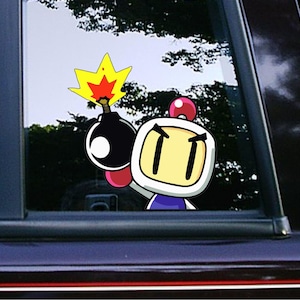 Sticker Bomber Man Peeker Peeker Stickers Voiture Sticker Console Stickers Meme Dessin Animé Imperméable Résistant Aux Intempéries Super Mario Bros Retro Gaming
