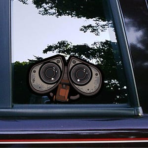 Wall E Peeker Peeking Car Decals Wall Decor Bumper Cartoon Stickers Waterproof Weatherproof Laptop Macbook Tumblers Disney Movie Characters