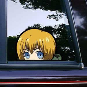 Stickers muraux Armin Peeker Furtivement Autocollants De Voiture Art mural Décoration Autocollants Pour Pare-chocs Dessin Animé Étanche Résistant Aux Intempéries Classique Anime Manga Personnages