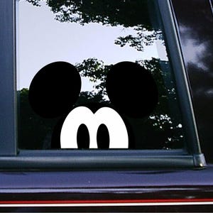 Stickers muraux Mickey Mouse Peeker Peeker Décoration murale Autocollants de dessin animé Étanche Résistant aux intempéries iPad Ordinateur portable Disney Film Personnages classiques