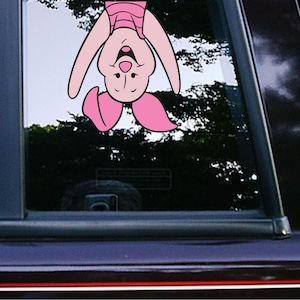 Stickers muraux Porcinet Haging Peeker Peeker Peeker Stickers muraux Art déco murale Stickers pour voiture Dessin animé étanche Résistant aux intempéries Classique Disney Winnie l&#39;ourson
