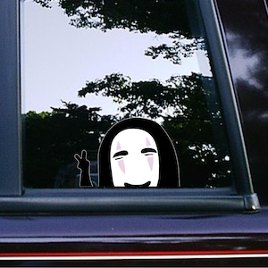 No Face Peace Anime Peeker Peeking Car Decals Wall Decor Bumper Cartoon Stickers Waterproof Weatherproof iPad Tumblers Diary Stickers