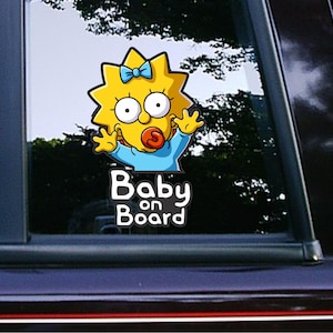 Simpsons baby on board - Etsy 日本