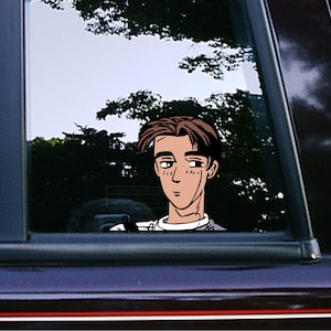 Takumi Peeker Peeking Stickers Car Decals Waterproof Weatherproof Vinyl Laptop Decals Initial D Anime Drift Project D AE86 Trueno