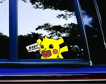 Baby on Board Sticker Car Decals Bumper Stickers Cartoon Sticker Waterproof Weatherproof Cute Character For Trucks Vans Cars