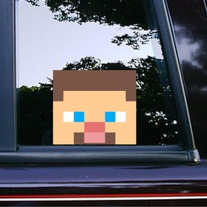 Steve From Minecraft Movie Sticker Car Decals Console Decal Stickers Cartoon Waterproof Weatherproof  Laptop Console Game Stickers