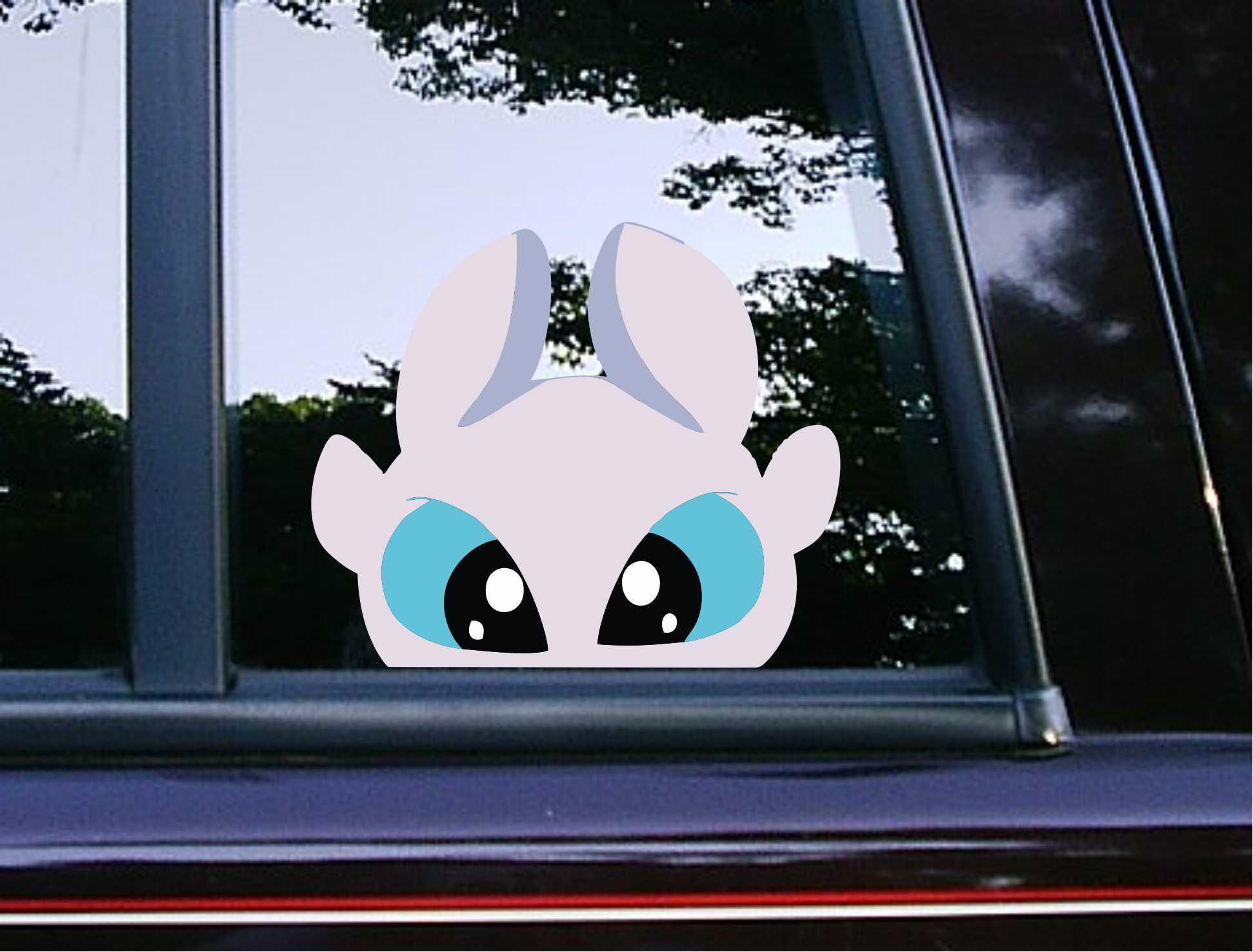 Fury Dragon Peeker Peeking Peekabo Car Decals iPad Laptop Stickers Waterproof Weatherproof  Movie  Characters Stickers