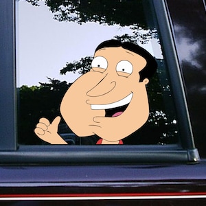 Glenn Quagmire lève le voile | Coup d'oeil | Coup d'oeil | Coup d'oeil | Stickers voiture | Autocollants de voiture | Imperméable | Gars de la famille | Personnages de dessins animés | Gobelets