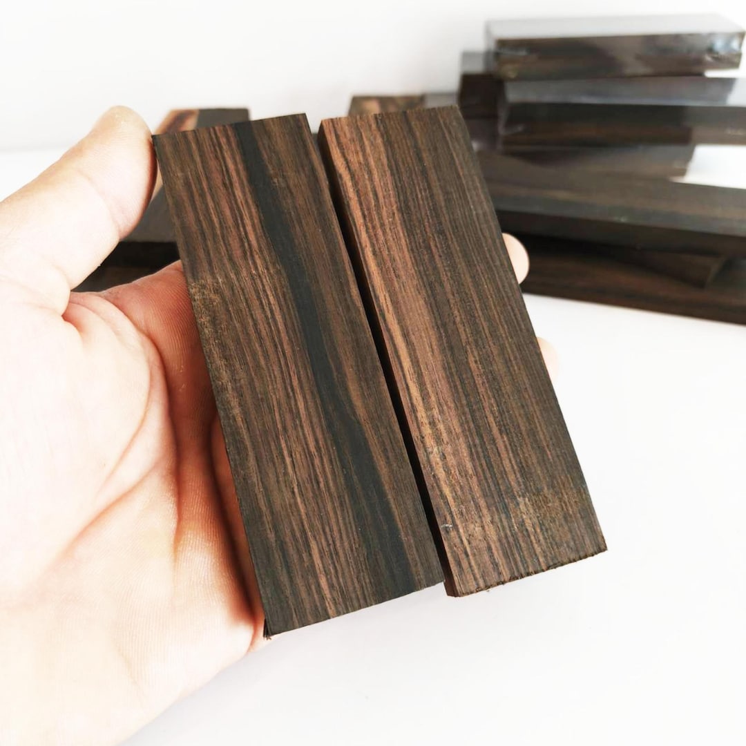 Macassar Ebony Knife Handle Scales DIY Woodworking Material (2 Pcs) - Etsy