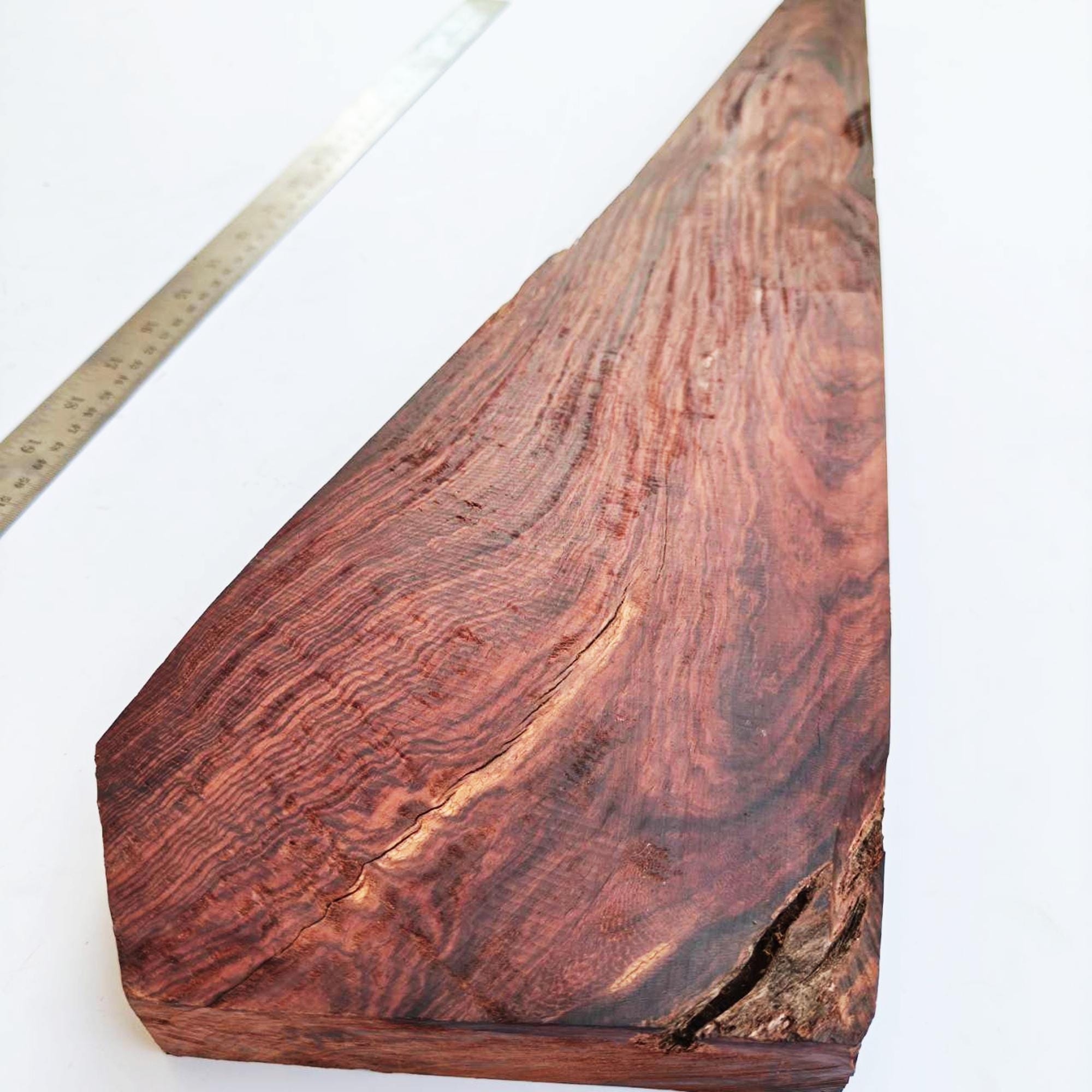 East Indian Rosewood Turning Blank – 6 X 3 X 2 Inches, Gun Stock / Pistol Grip Wood Block, Exotic Wood Zone