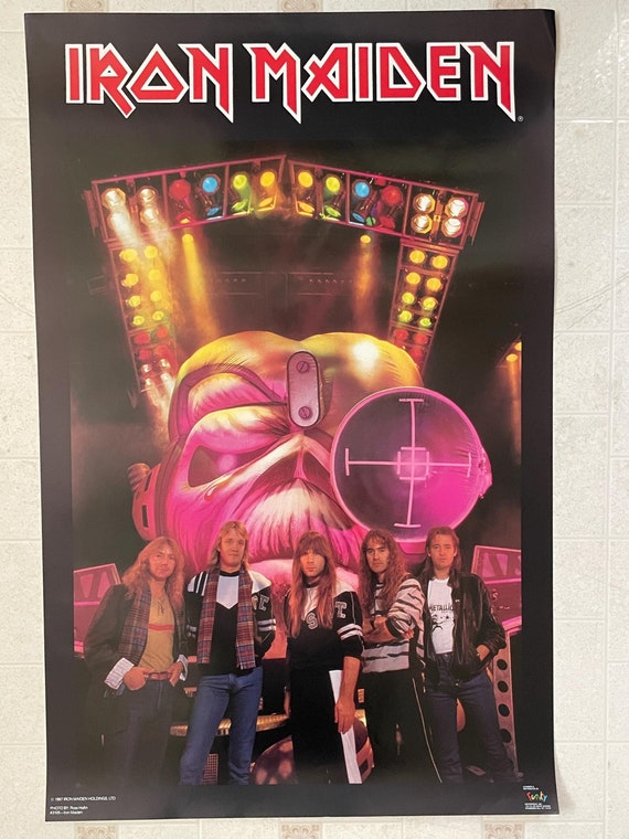 Original Vintage 1987 Iron Maiden Somewhere in Time POSTER Russ