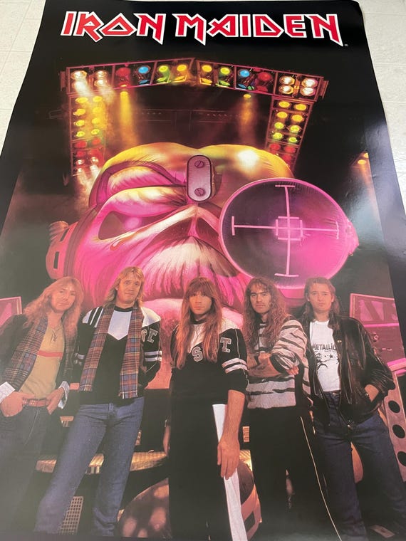 IRON MAIDEN 1987 大判ポスター ヴィンテージ レア Original Vintage 1987 Iron Maiden Somewhere in Time POSTER Russ