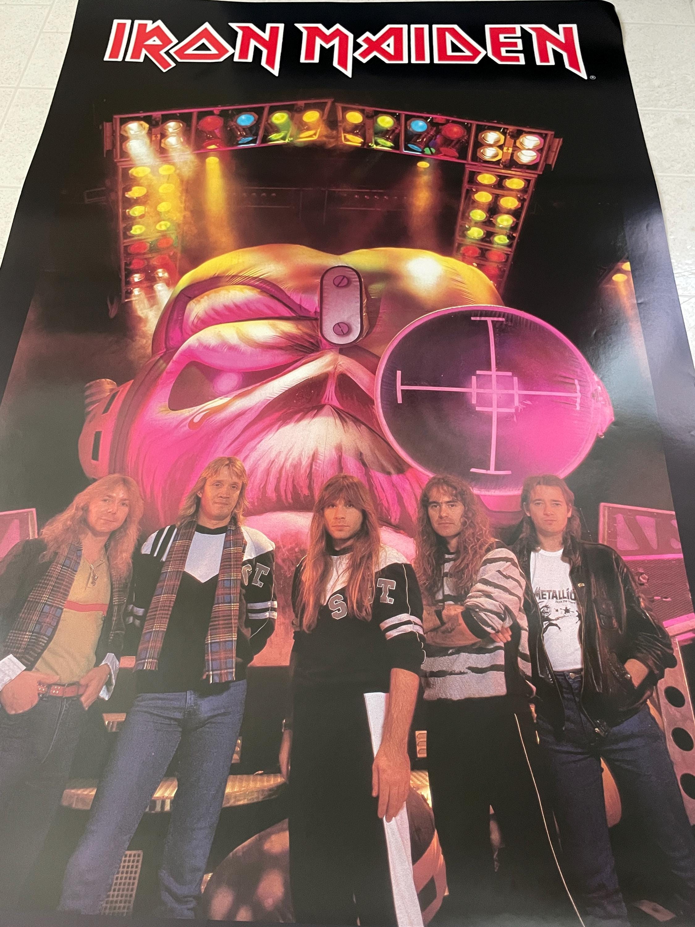 IRON MAIDEN 1987 大判ポスター ヴィンテージ レア Original Vintage 1987 Iron Maiden Somewhere in Time POSTER Russ