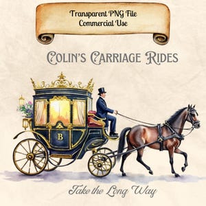 Il giro in carrozza di Colin, Bridgerton, file PNG trasparenti, download immediato, digitale, stampa o sublimazione, uso commerciale