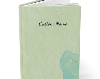 Custom Name Hardcover Journal: Matte Finish Lined Notebook