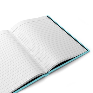 Aqua hardcover dagboek: matblauw notitieboek, cadeaunotitieboekje afbeelding 4