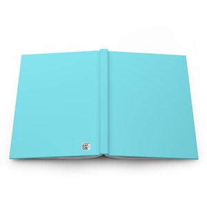 Aqua hardcover dagboek: matblauw notitieboek, cadeaunotitieboekje afbeelding 3