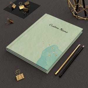 Hardcover Journal Matte Notebook, The Custom Name Notebook, Modern Custom Name Notebook, A Journal as Unique as your Name.