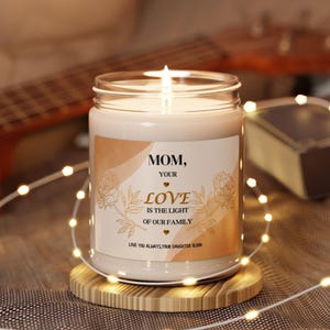 Mother&#39;s Day Soy Candle: Relaxing Home Fragrance, Customizable Gift