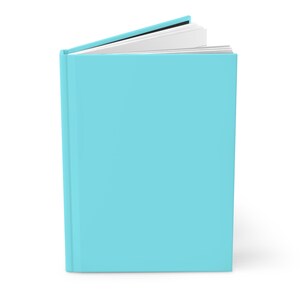 Aqua hardcover dagboek: matblauw notitieboek, cadeaunotitieboekje afbeelding 1