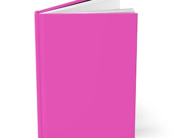 Roze mat hardcover dagboek, gelinieerde pagina's