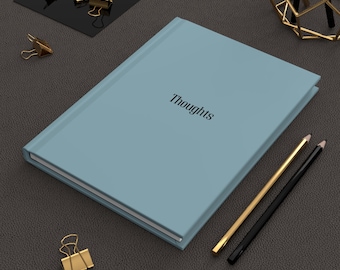 Matt blaues Notizbuch, Hardcover Journal, Liniertes Seiten Notizbuch