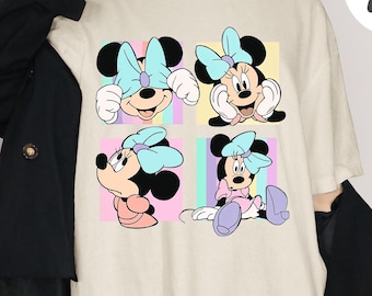 Magliette retrò di Minnie Mouse, maglietta del Regno Magico, maglietta del viaggio di Minnie Mouse, maglietta delle vacanze in famiglia, maglietta vintage di Minnie 2025