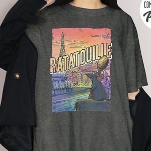 Vintage Pixar Ratatouille Remy Little Chef City View Comfort Colors® Shirt, Family Matching Tee, Magic Kingdom Shirt