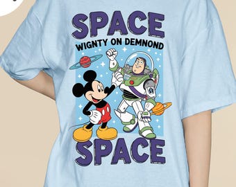Maglietta Space Wigty Mickey Buzz Lightyear, maglietta Pixar Toy Story, regalo Magic Kingdom