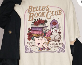 Princess Belles Book Club shirt, verhaal zo oud als de tijd shirt, prinses shirts, Belle's Books shirt, cadeau voor boekenliefhebber shirt