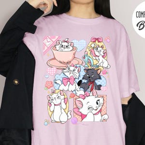 Camiseta Marie Cat dos Aristogatas, Camiseta Bonjour Since1970 dos Aristogatas, Camiseta Marie Cat dos Aristogatas, Presente Magic Kingdom