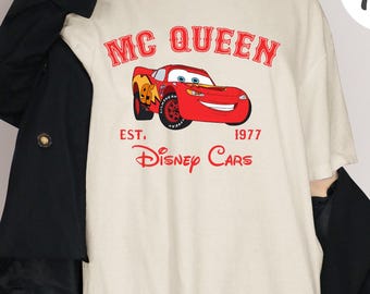 Shirt Lightning McQueen Est 1977, shirt Cars Friends, shirt familie-uitje, shirt Pixar Mater, cadeau Magic Kingdom