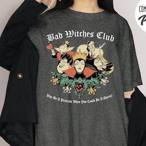 バッド・ウィッチーズ・クラブTシャツ、レトロ・ヴィランズ・シャツ、ファミリー・ヴィランズ・シャツ、バッド・ガールズ・ヴィランズ、マレフィセント・シャツ