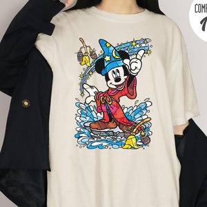 Fantasia Mickey Mouse Sorcerer’s Apprentice Comfort Colors® Shirt, Hollywood Studios, Family Vacation Tee