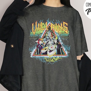レトロなヴィランズキャラクター、マレフィセント・アースラ・イービル・クイーン・ハデスシャツ、ヴィランズTシャツ、マジックキングダムギフト
