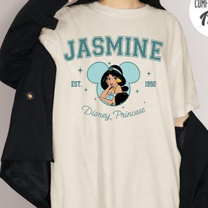 Jasmine Princess Est 1992 Shirt, Princess Girl Shirt, Minnie Ears Tee, Jasmine Tee Aladdin Magic Kingdom Gift