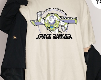 Camiseta retro de Pixar Toy Story con retrato de Buzz Lightyear Space Ranger, camiseta de Toy Story Friends, regalo de Magic Kingdom