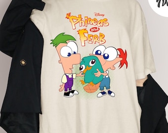 Maglietta Phineas e Ferb, coordinato per la famiglia Magic Kingdom, Phineas e Ferb retrò