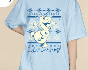 I Love Warm Hugs Frozen Olaf Shirt, Olaf Sweatshirt, Shirt, Family Trip Shirts, Magic Kingdom Gift