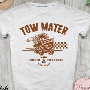 Tow Mater Cars On The Road Disneyworld Shirts, Tow Mater Cars Pixar Movie, Cars Character Cartoon Tow Mater Tee, Cars Land Tee
