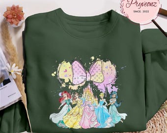 Princess Watercolor Shirt Princess Matching Tee Tiana Ariel Tinkerbell Magic Kingdom Gift