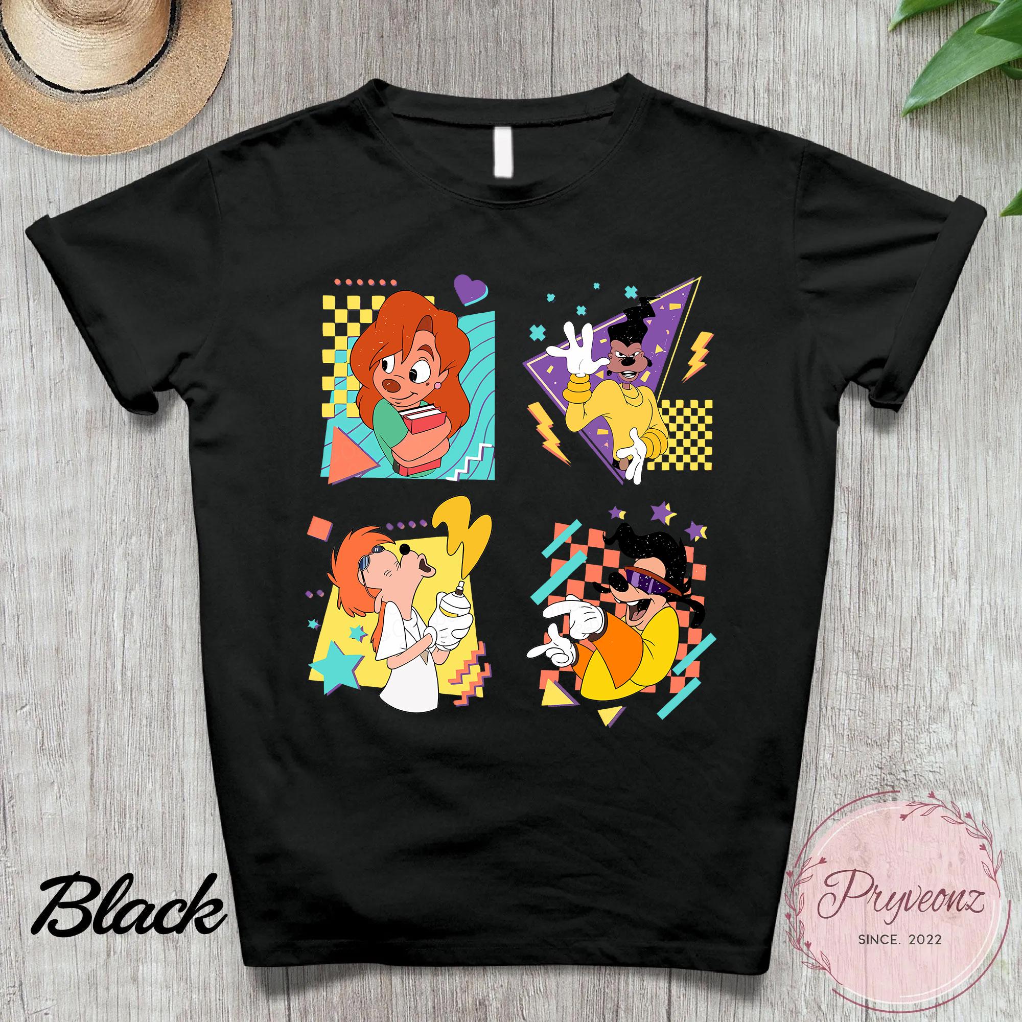 Retro 90s Vintage A Goofy Movie Characters Shirt, Goofy Max Roxanne Powerline Shirt, Matching Family Shirt, Magic Kingdom Shirts
