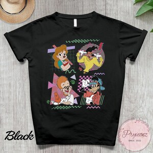 Retro 90s Vintage A Goofy Movie Characters Shirt, Goofy Max Roxanne Powerline Shirt, Matching Family Shirt, Magic Kingdom Shirts