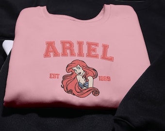 Sudadera bordada Princesa Ariel Est. 1989 Regalo de Ariel La Sirenita