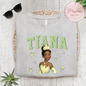 Retro Princess Tiana Princess Shirt Cute Princess And The Frog Tee  Tiana&#39;s Bayou Adventure T-shirt Disneyworld Girls Trip